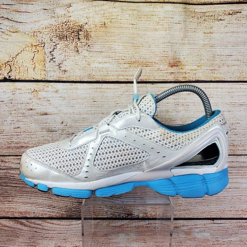 Nike Sneakers Silver Blue Mesh Zoom Air Hot Shot Dynamic Heel Running Women's 8